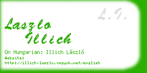 laszlo illich business card